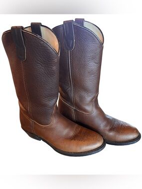Double H 5133 Men's Brown Leather Work Western Cowboy Boots, size 9M, Rodeo Farm